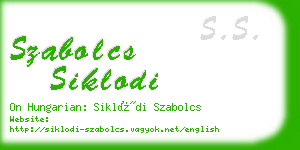 szabolcs siklodi business card